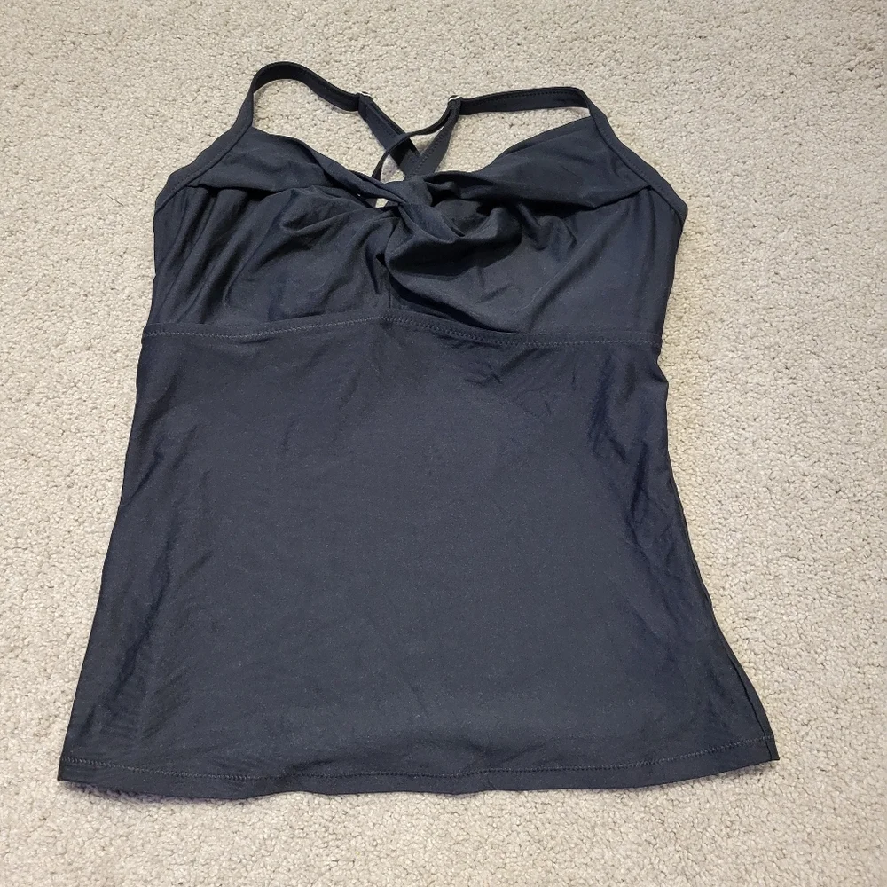 Athleta Twist Up Tankini Top Black - Picture 3 of 9